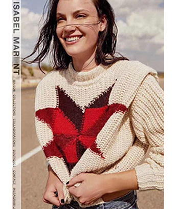 isabel maran*  Star Intarsia Boxy Wool Sweater;  $915.00 노르딕 감성 가득한 포근한 풀오버!!; (특가세일 30% 할인이벤트/현금가/반품교환불가/정가159000)