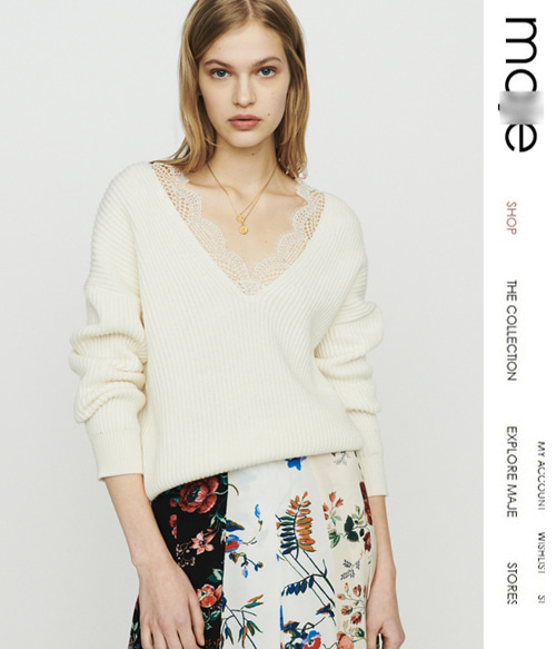 maj* lace sweater;편안한 핏감과 러블리한 디테일!!;피팅추가