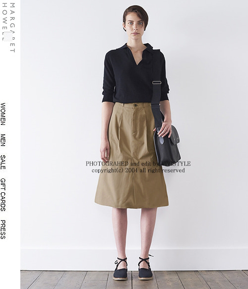 Margaret Howel*(or) cotton skirt;여유로운 핏감과 클래식한 감성 가득한 신상!!