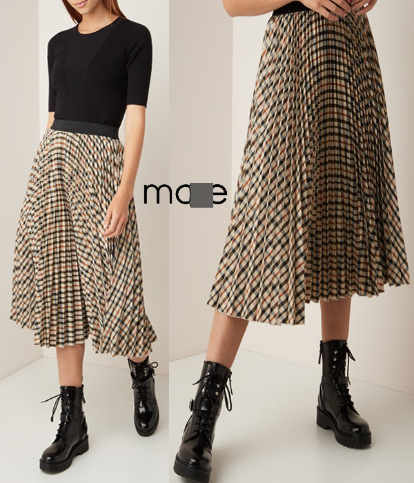 MAJ* Pleated Midi Skirt $410.00 활동감 보장~클래식하면서도고급스런 플리츠 스커트!!