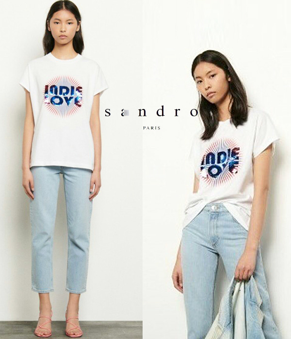 SANDR* T-shirt with sequins;탑 하나만으로 아주 산뜻한 기분까지 완성!!