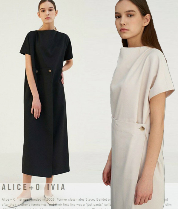 alice and olivi* st~open dress;슬림하게도 루즈하게도 변신 스타일링 드레스!!(비비스타일 한정 20% 할인이벤트/현금가/반품교환불가/ 정가113000)