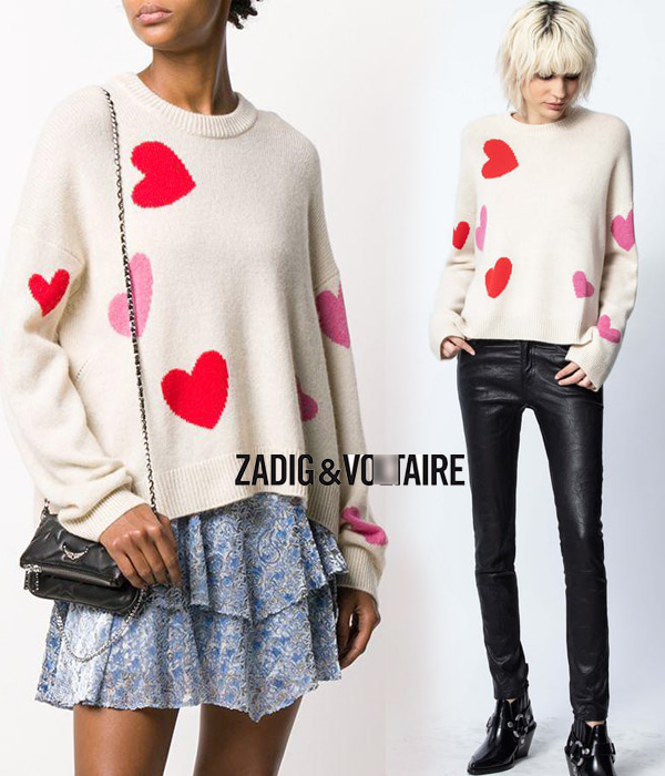 Zadig&amp;Voltair*(or) hearts sweater ;하프프라이스로 소량입고된 캐시미어 스웨터!! ;피팅추가