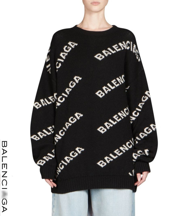 Balenciag* logo sweater ;남녀공용!!! 오버핏으로 너무 편안하게 그리고 스타일리시하게~