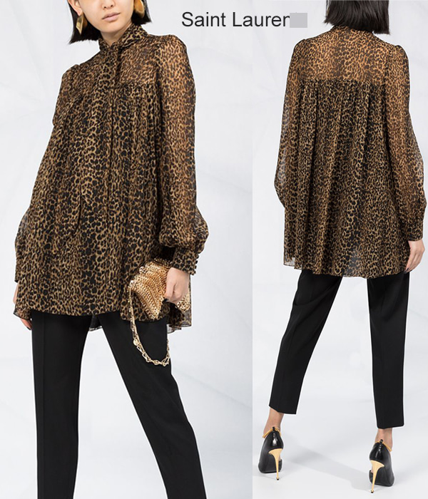 Saint Lauren* leopard-print flared tunic; $2,982 시크하면서도 로맨틱하게 만나보실수 있는 레오파드 튜닉!!
