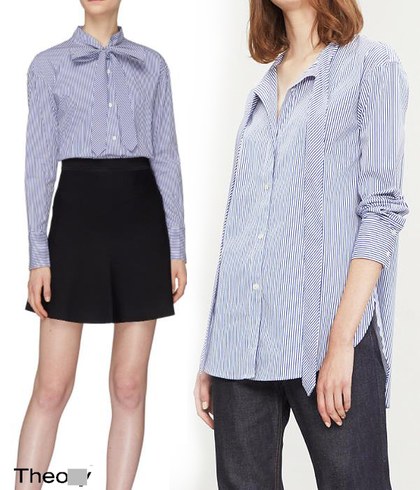 Theor*(or) cotton-blend shirt ;$320.00 시크하면서도 클린하게 실용적인 면에서는 논할필요가 없는 스트라잎셔츠!! ;피팅추가