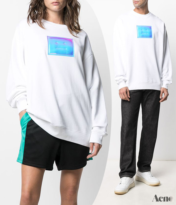 ACNE STUDIO*(or) Hologram Face Crew Sweatshirt; $320.00 1/3 프라이스 무조건 겟하셔용~~!!