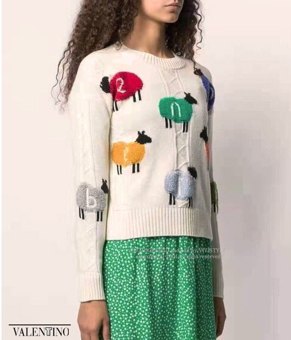 valentin*(or) cashmere sweater;입으면 더욱 기분좋아지는 사랑스러운 패턴스웨터!!