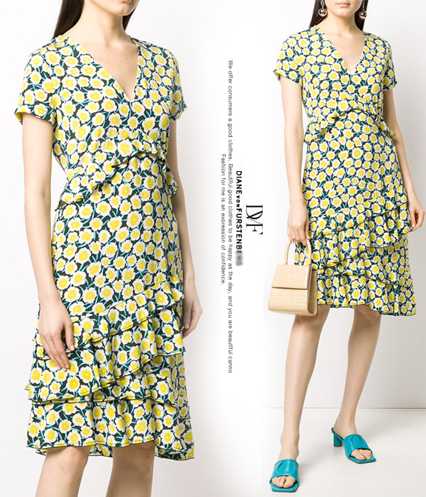 DIANE VON FURSTENBER*(OR) floral dress;$ 561 보는 사람마저 기분좋아지는 러플드렛!!