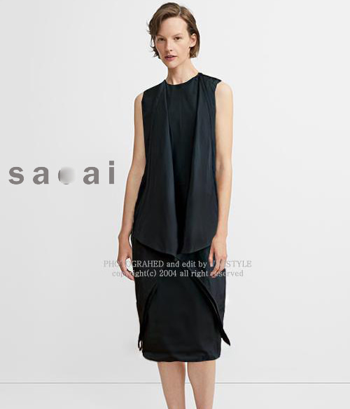 Saca*(or) layered dress; 디자인 자체에서 오는 고급스러움!세련미의 완성!! ;(특가세일 30% 할인이벤트/현금가/반품교환불가/정가126000)