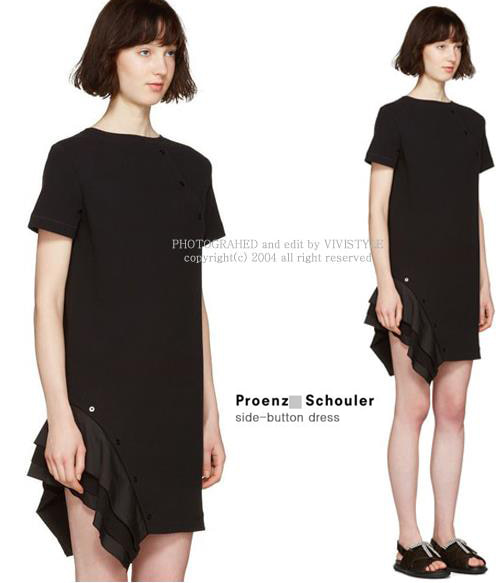 Proenza schoule*(or) side-button dress;$320.00 입어볼수록 만족도가 높아지는 강추 드렛!!(특가세일 20% 할인이벤트//반품교환불가/정가117000)