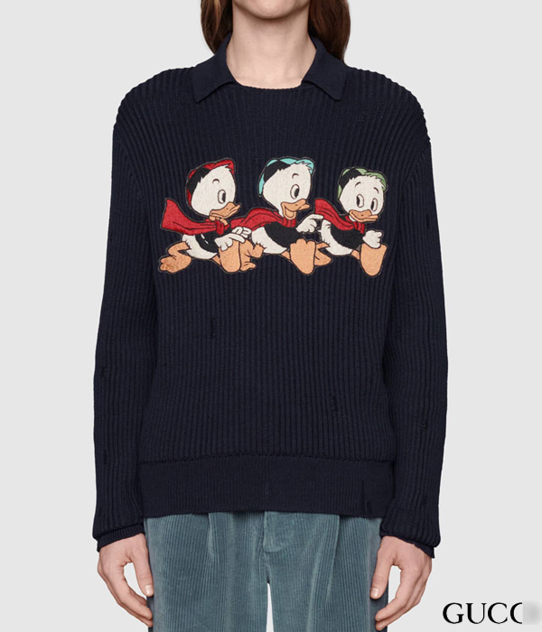 Disney x Gucc* Donald Duck cotton  sweater$ 1,800 너무 사랑스럽고 깔끔한 도날드스웨터!!^^ ;피팅추가