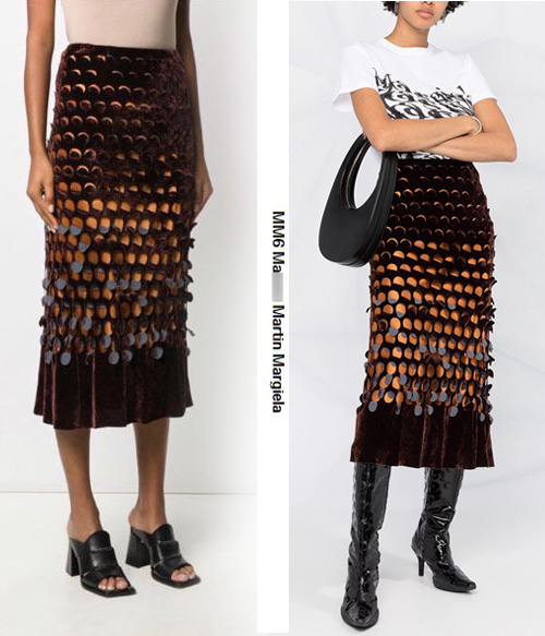 Maison Margiel* midi skirt ;$1,369 컬러조화에 반하고 유니크함에 또한번 반하게되는 컷아웃 스커트!!