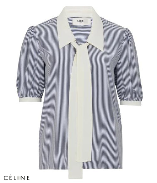 CELIN*  striped blouse;실키함과 럭스함이 가득한 스트라이프 리본 블라우스^^ ;피팅추가