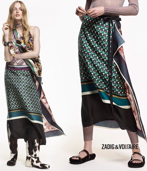 ZADIG &amp; VOLTAIR*  printed skirt; 화려하고 스타일리시하게 만나보셔요^^
