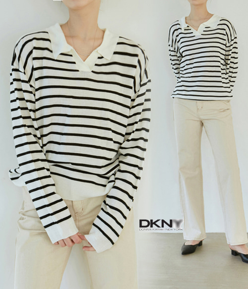 DKN*  st~striped sweater;포근하면서도 보송하게 언제나 요긴한 스트라이프!!