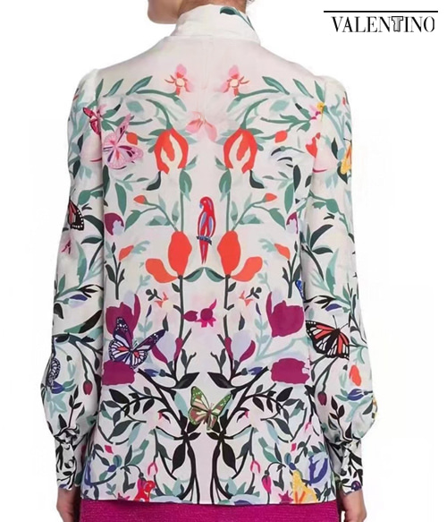 valentin* silk flower blouse; 화사한 칼라감과 디자인으로 페미닌하고 고급스럽게 만나보실수 있어요!!