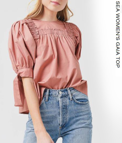 Sea newyor* peach blouse ;색감부터 러블리한 벌룬 블라우스^^ ;피팅추가