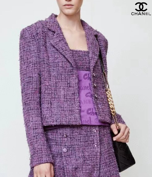 Chane* purple jacket ;색감부터 남다른 클래식 트위드자켓!!