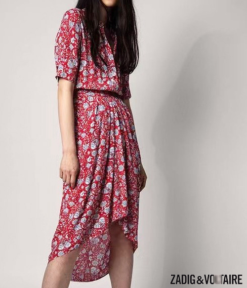 ZADIG &amp; VOLTAIR*  floral dress;비스코사의 가벼움과 매력적인 프린팅의 언발란스 드레스!!