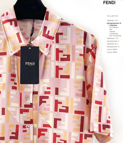 FEND*  pattern shirts ;러블리한 핑크에 로고패턴으로 감각적이게~~^^