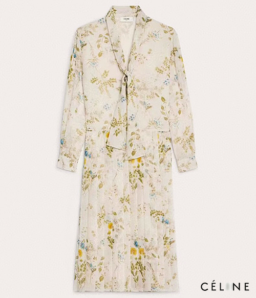 CELIN* floral silk dress ;너무 우아하고 고급스러운 플로럴 실크 드레스!!