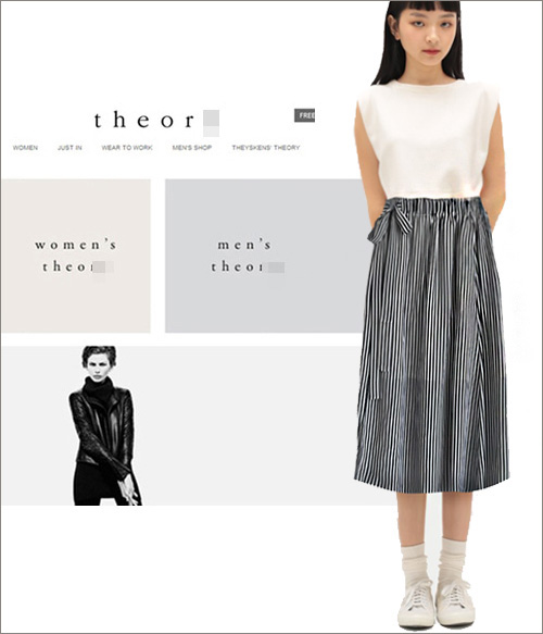 Theor*(or) striped skirt ;고급스런 실크와 경쾌한 스트라잎으로 올 여름을 책임져드려요~~~ ;피팅추가