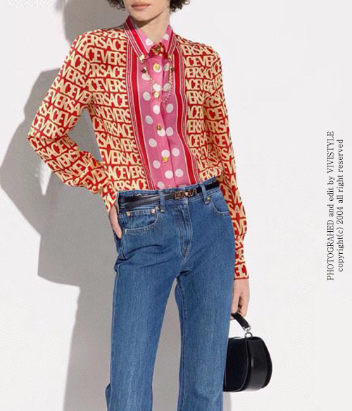 Versace* dots blouse ; 패턴만으로 멋스러운 셔츠 블라우스!!