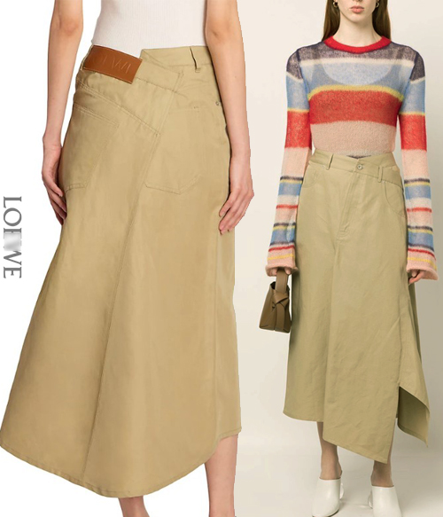 LOEW* Midi Skirt; 웨이스트 특유한 디자인으로 허리가 더 가늘어보이고 멋스러운 미디스커트!!!