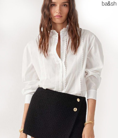 ba&amp;s* (or) white blouse ;모든 여성들이 러블리해질 가볍고 여유로운 핏의 화이트 블라우스~~ ;피팅추가