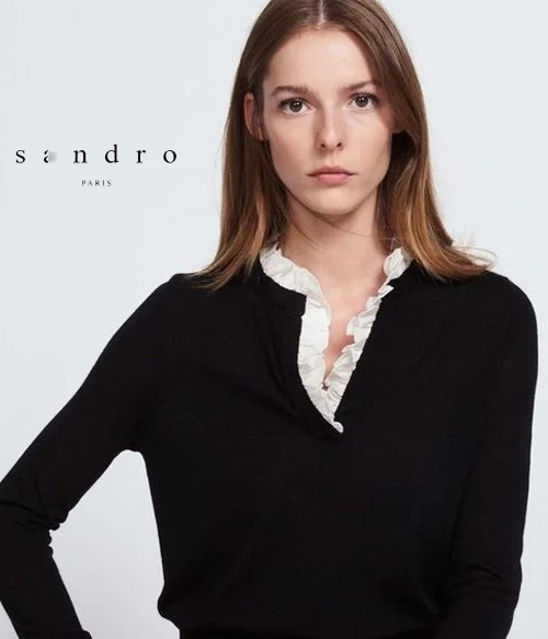 Sandr*(or) ruffle sweater ; 과장스럽지 않은 절제된 고급스러움의 러플 니트~~너무 로맨틱해요^^