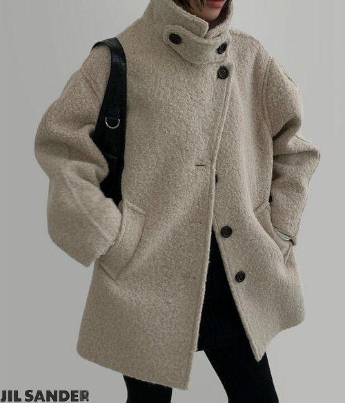 Jil SANDE* st~ Bookle coat ; 두가지 스타일링이 가능한 가벼운 부클코트~~여유있는 핏으로 편하게만나보셔요!!