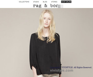 Rag &amp; bon* (or) round neck silk blouse- 노카라 블라우스로 깔끔함을 느껴보세요~(특가세일 40% 할인이벤트/현금가/반품교환불가/정가145000)