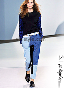 3.1 phillip li*(or) denim patchwork pants~편안한 루즈핏의 2013 메인컬렉션제품!!