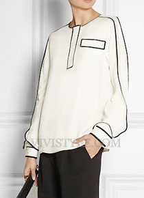 chlo* textured satin silk blouse top - 클린한 느낌이 너무나 산뜻한^^ (특가세일 40% 할인이벤트/현금가/반품교환불가/정가122000)