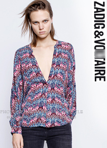 zadig＆voltair* silk tine print deluxe blouse~캐주얼로도 오피스룩으로도 매력넘치는 아이!! ;핑크추가^^