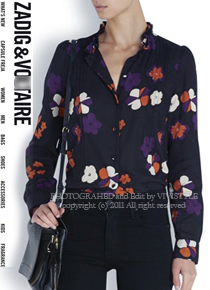  Zadig &amp; Voltai** Long-Sleeve Floral-Print Cotton blouse ;컬러감부터 핏까지 러블리하게 풀어낸 강추제품!!