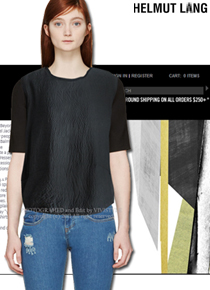 helmut lan*(or) silk panel blouse ;간결하고 클린한  모던한 감각이 고스란히 느껴지는 블라우스!!