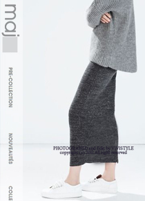 maj* knit long skirt ;활동감에 지장을 주지 않는 포근한 니트스커트!!