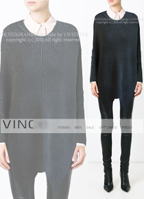 Vinc*(or) asymmetrical  sweater ;브랜드의 면모가 느껴지는 유니크한 아이템!!;피팅추가