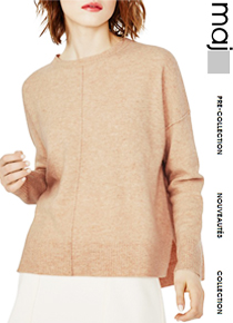 maj*(or)  slit sweater ;니트 특유의 담백함이 사랑스럽게 표현된 강추아이템!!!$475.00