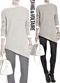 Zadig et Voltair(or) asymmetrical sweater ;벗기 싫을만큼 소프트한 텍스쳐가 압권인!!;피팅추가