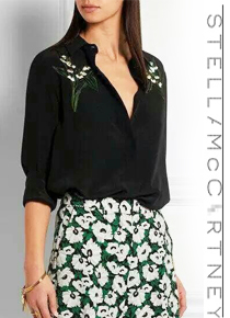 Stella McCartne* arlo blouse ;군더더기없는 자수 디테일로 고급스러움이 충분한!!(특가세일 50% 할인이벤트/현금가/반품교환불가/정가134000)