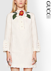 Gucc* Cotton linen embroidered dress ;하이퀄리티의 가장 러블리한 원피스!!(특가세일 30% 할인이벤트//반품교환불가/정가199000)
