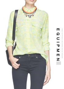 Equipmen*(or) green silk blouse;가장 트렌디하면서도 누구나 소화할수 있는 실크 블라웃!!