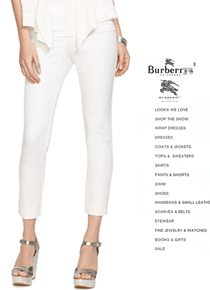 Burberr* (or) white pants ; 신축성에 놀라지마셔요^^;;