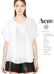 Acn* studio(or) white cotton blouse;이번 여름 가장 시원한 탑이 되어드려요!!한없이 자유로운 피팅감~~;피팅추가