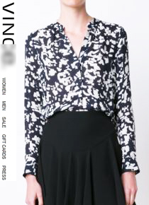 Vinc*(or) print silk blouse;실물이 200% 더 만족감 높은 블라웃!!절대 후회없어요^^;피팅추가