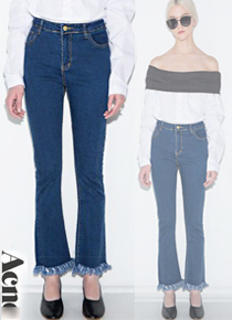 Acn* studio(or)  fringe jeans;트렌디한 프린지 데님진으로 활동적으로 슬림하게!!