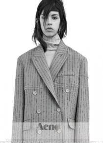  Acn* studio(or) striped jacket ;입고된 제품중 비비언니가  제일먼저 피팅해본 강추아이템!! ;피팅추가